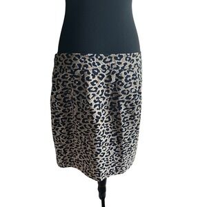 Talbots Women's Leopard Print short‎ Skirt Size 10 Career Office